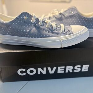 Converse women’s Low Top Polka Dot Sneakers - Light Blue